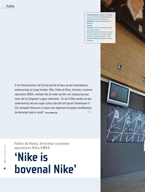 Profile. Fokko de Rooij, directeur customer operations Nike 